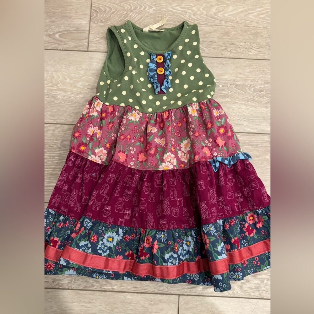 Matilda Jane Size 6 Colorful Layered Kids Dress